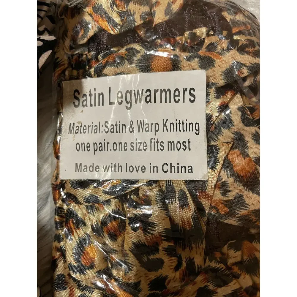 Satin legwarmers 6 pairs photo shoot toddler leopard zebra